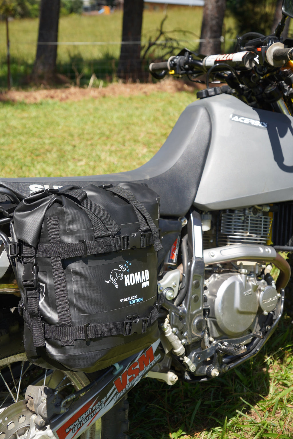 Adventure bike carrying NOMAD MOTO soft luggage