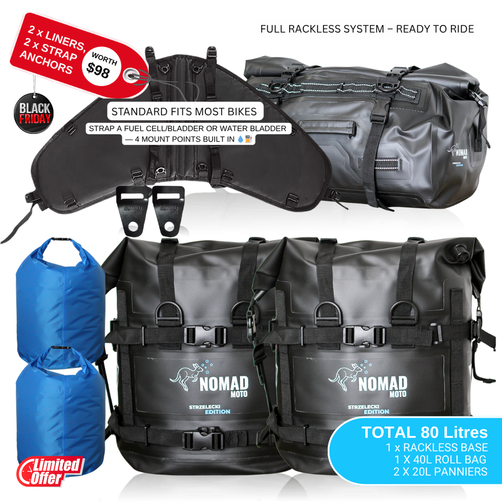 NOMAD MOTO Rackless 80L – Waterproof Soft Luggage