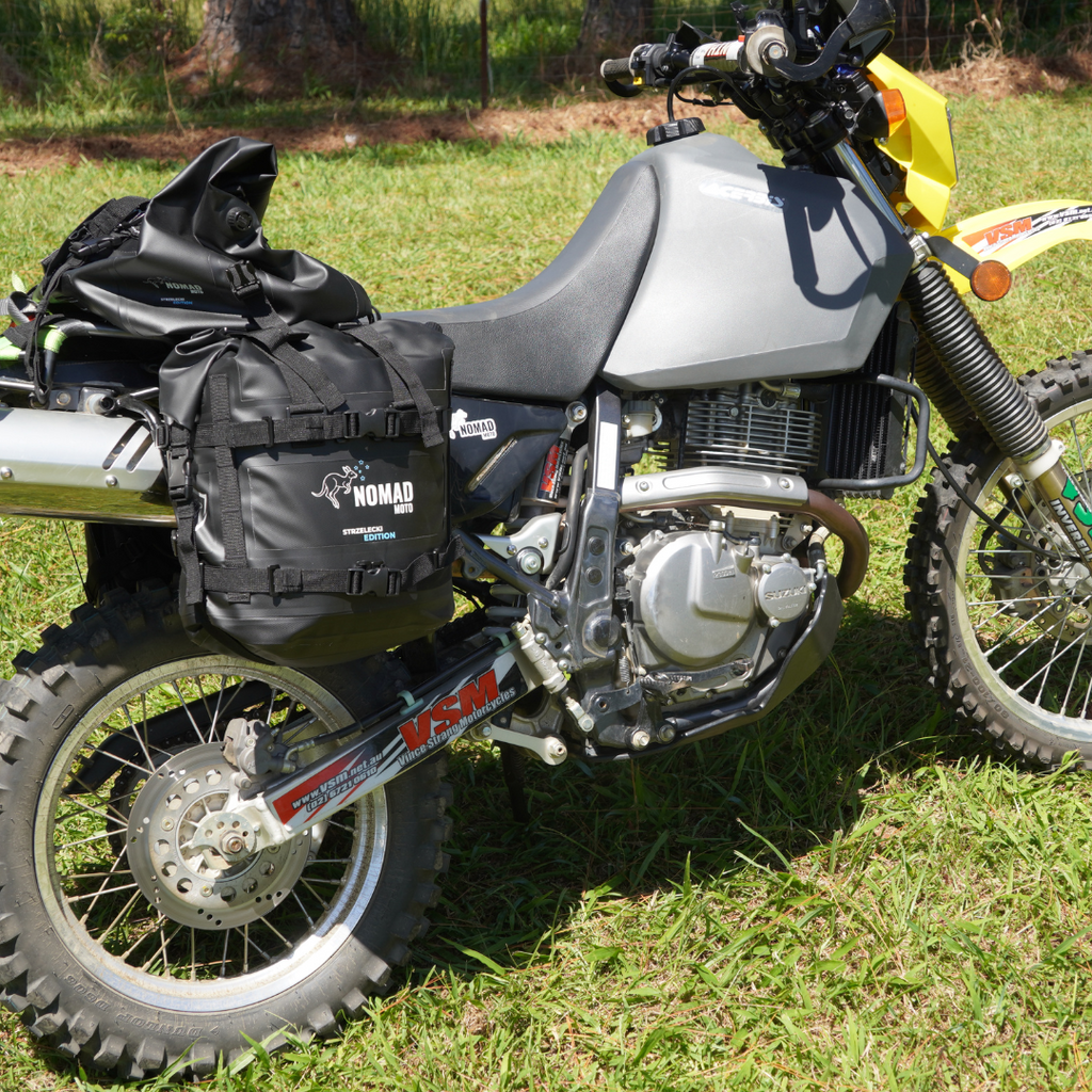 Soft luggage set for motorcycles with panniers and bag